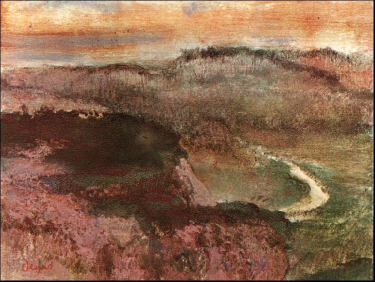 Edgar Degas Landscape with Hills china oil painting image